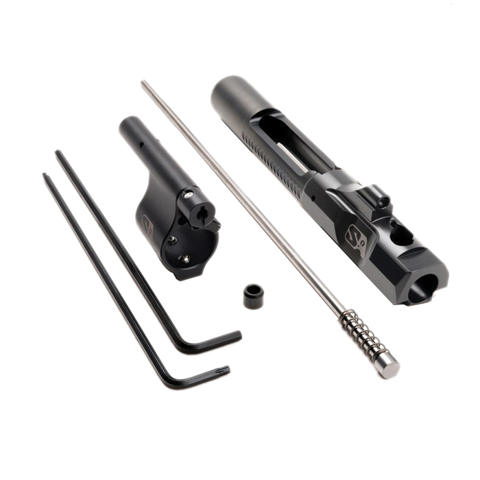 Superlative Arms Mid-Length Piston System w/Solid Set Screw Gas Block 0.75" x 1", Black