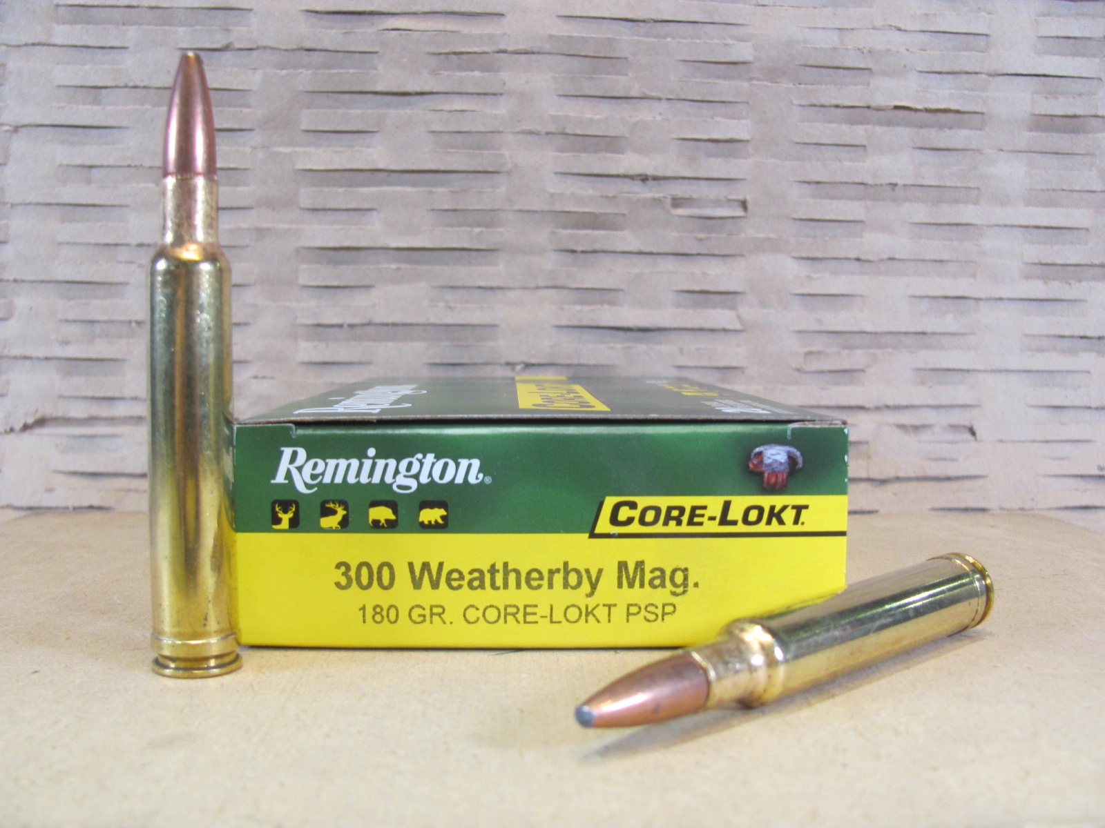 200 Round Case – 300 WBY Magnum 180 Grain Core-Lokt PSP Soft Point Remington Ammo – R300WB1