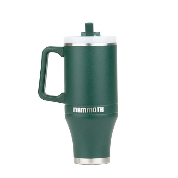 Mammoth Ascent Tumbler w/Handle and Straw, 40 oz Dark Green