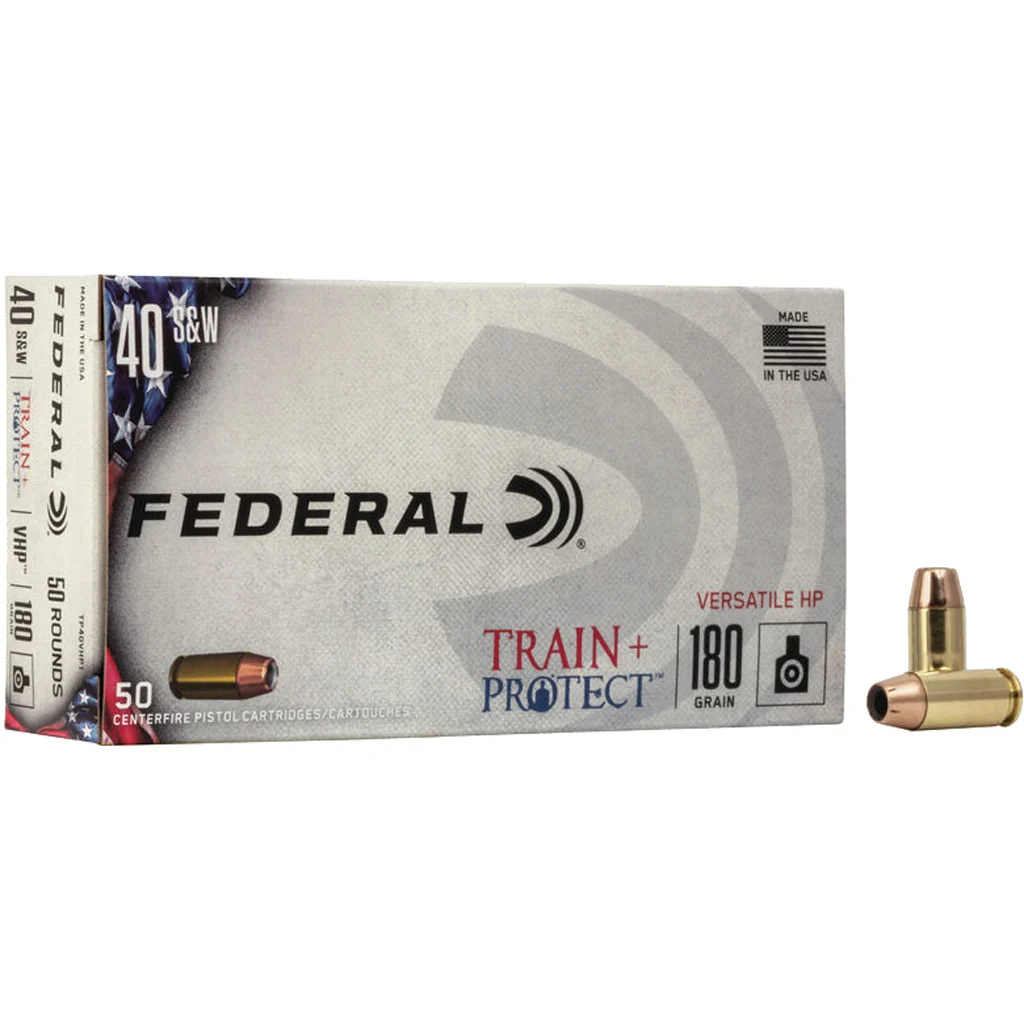 Federal Train + Protect Pistol Ammo 40 S 180 gr. VHP 50 rd.