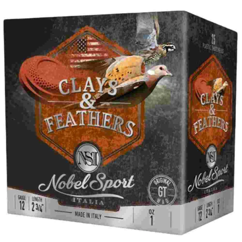 Nobel Sport Clays Feathers Shotshells 12ga 2-3/4" 1oz 1300 fps #7.5 25/ct