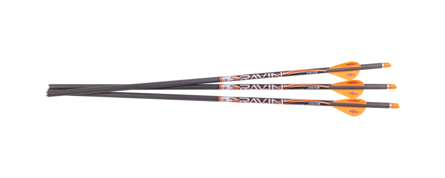 Ravin Match Weight Lighted Arrows 400gr. 3 Pack, Carbon - R133