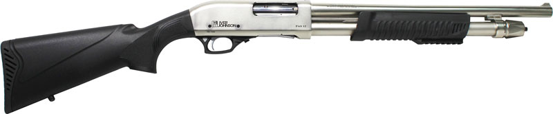 Iver Johnson Pump Action 12 Gauge Shotgun - Satin Nickel