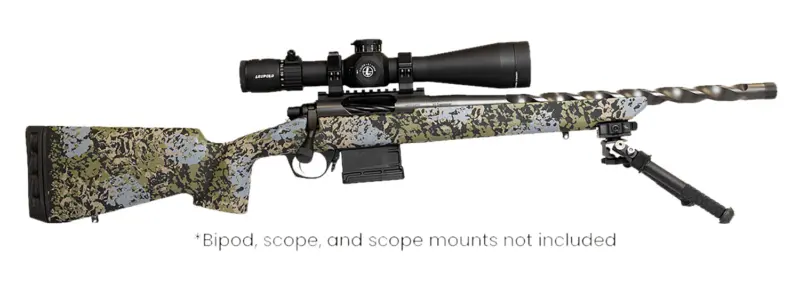 Horizon Firearms RF006P221816T12 Vandal X 22 Creedmoor 18" Black Fluted Threaded Barrel, Drilled Tapped Receiver, Iota EKO X Carbon Fiber Stock