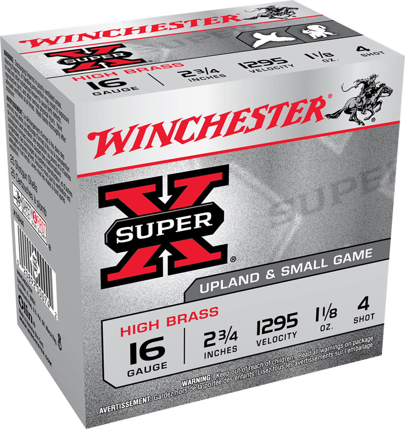 Winchester Ammunition Super-X High Brass 2.75" 28 Gauge Ammo 5, 25/box - X28H5