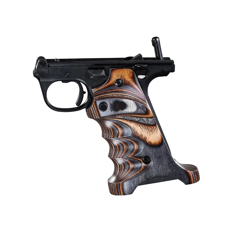 Volquartsen Laminated Grip Fits Ruger Mark IV 22/45, Brown/Gray