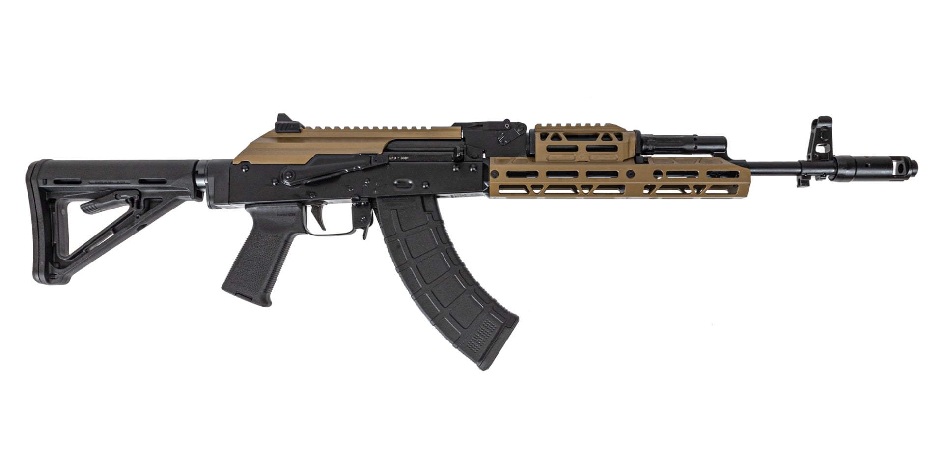 PSA AK-103 GF3 Forged Rifle with ALG Trigger, JL Billet long rail, and Railed Picatinny Dust Cover, FDE