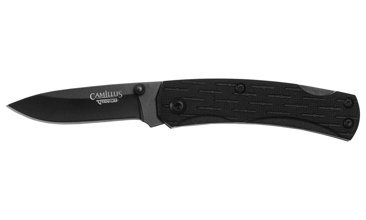 Camillus Camlite Mini Folding Drop Point Knife, Black - CAM-19197-003