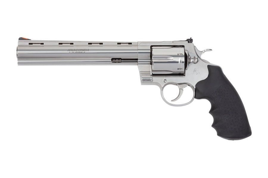 COLT ANACONDA 44MAG 8″ 6RD – STAINLESS RUBBER GRIPS - No Credit Card Fees - Free Shipping