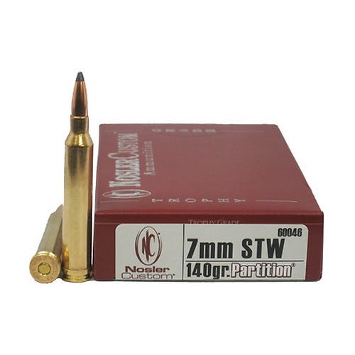 Nosler Trophy Grade 7mm STW 140 grain Partition Rifle Ammo, 20/Box - 60046