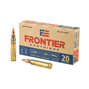 Frontier Cartridge FR260 Rifle  5.56x45mm NATO 62 gr Full Metal Jacket (FMJ) 20rd Box