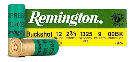 Remington 12ga 2.75" 00 Buck Shotgun Ammunition 25rds - 12B00A
