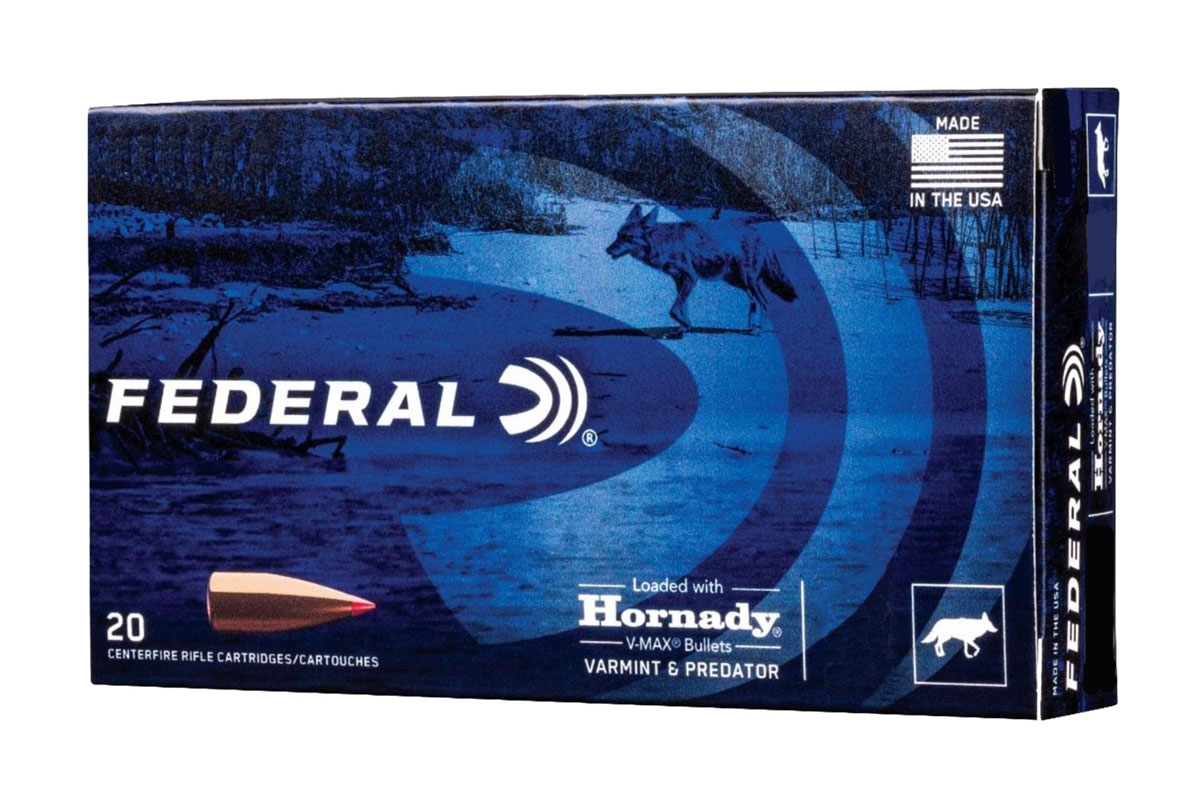 Federal Varmint & Predator 22-250 Remington 55 gr V Max 20 Rounds Ammunition - V22250VM2