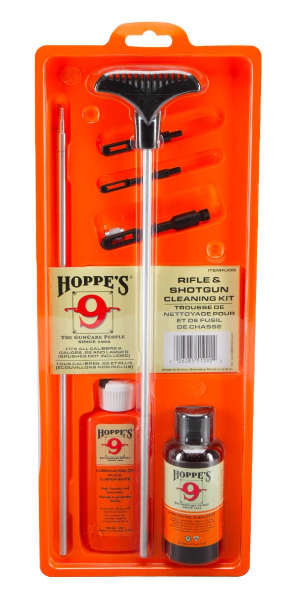 Hoppes Rifle/Shotgun Cleaning Kit Multi-Caliber Clamshell - UOB