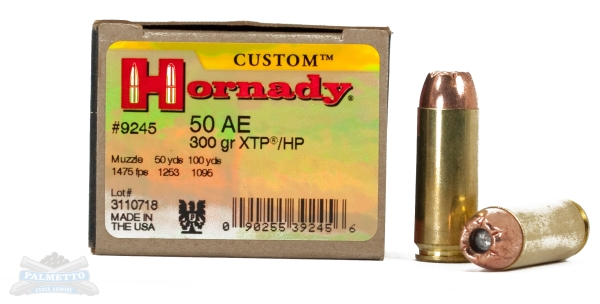 Hornady .50 AE 300gr XTP Custom Pistol Ammunition 20rds - 9245