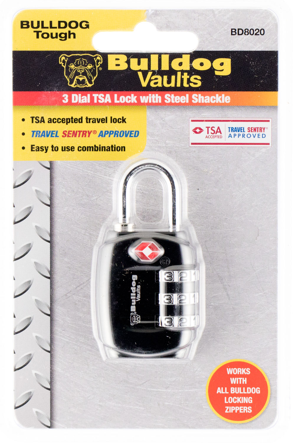 Bulldog Cases 0.75" Single Pack TSA Lock w/ Steel Shackle - BD8020
