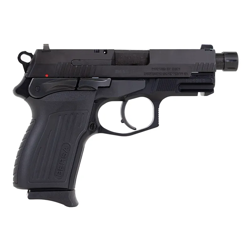 Bersa TPR9C Compact 9mm Pistol, 4.1" Barrel, Fixed Sights, Black - TPR9CMX