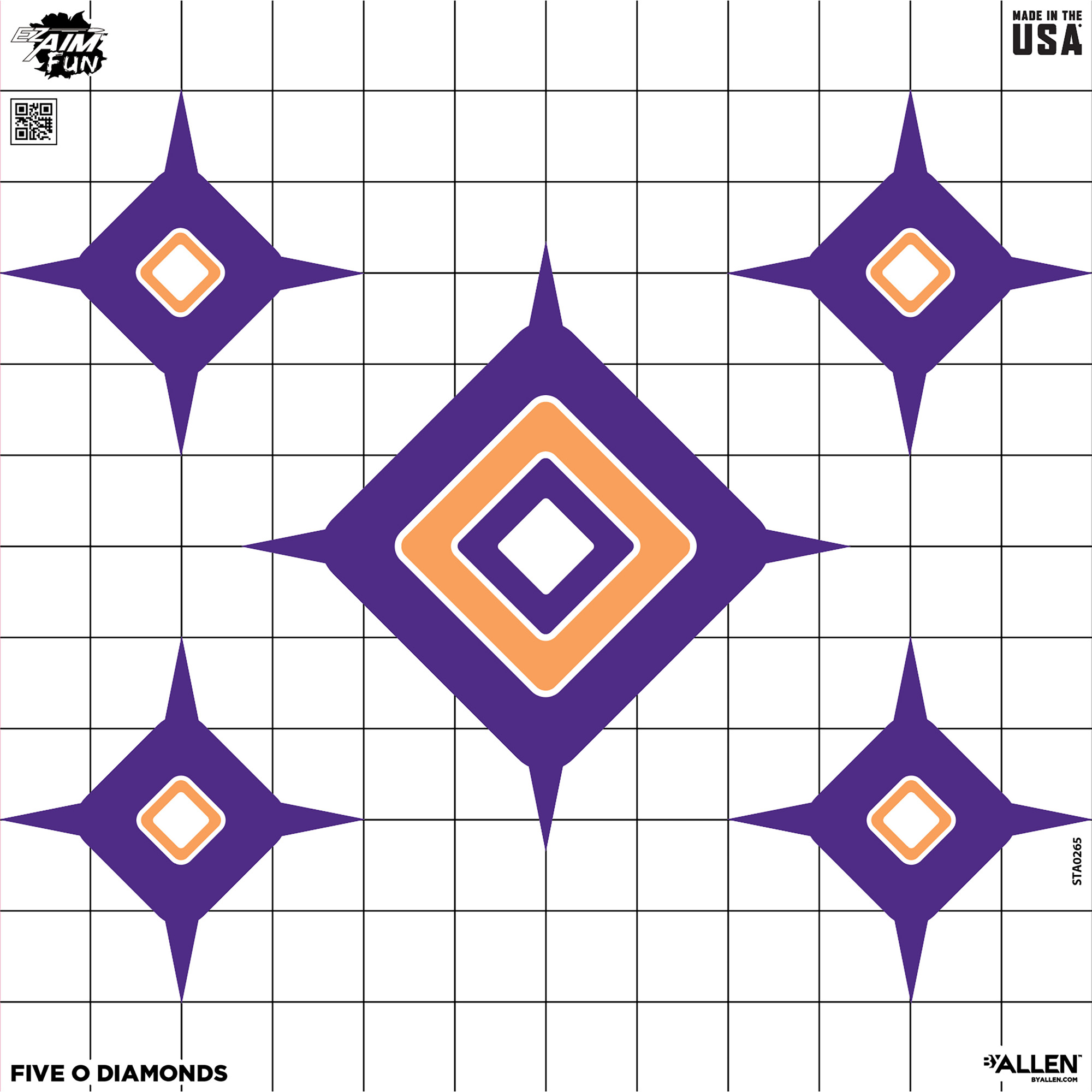 Allen EZ Aim Paper Target, 12"X12" - 15641