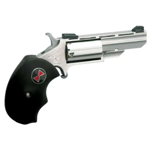 NAA BWC Black Widow  22 LR,22 Mag 5rd 2 Stainless Steel, Black Oversized Rubber Grip Fixed Sights
