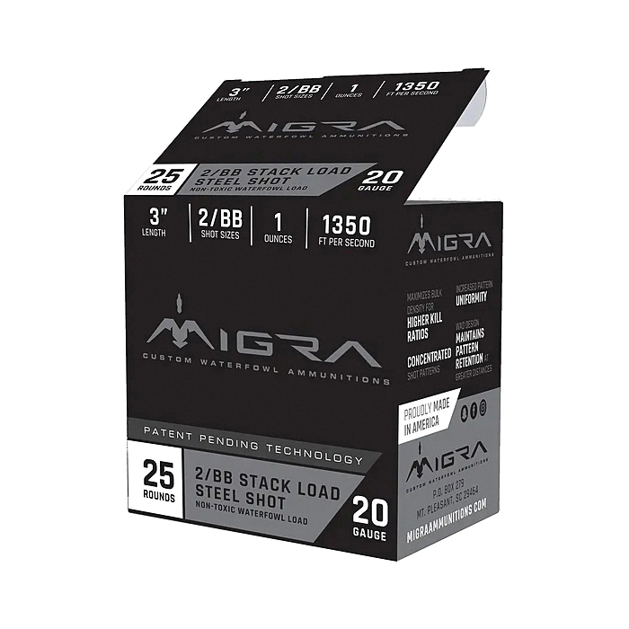 Migra Ammunition 20 Gauge 3" #4/6/BB 1 Ounce 25rds