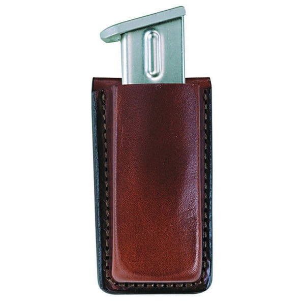 Bianchi 20A Open Top Single Magazine Pouch for Browning BD 40, 9mm to 45 Cal Handgun, Plain Tan - 10734