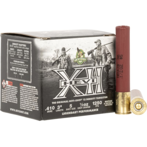 Hevishot HEVI-Shot HS54105 HEVI-XII 410Gauge 3\" 1/2oz Tungsten 5Shot 25 Per Box - 25rd Box
