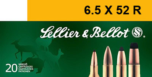 Sellier & Bellot 117 gr Semi-Jacketed Soft Point 6.5x52mmR Ammo, 20/box - SB6552RA