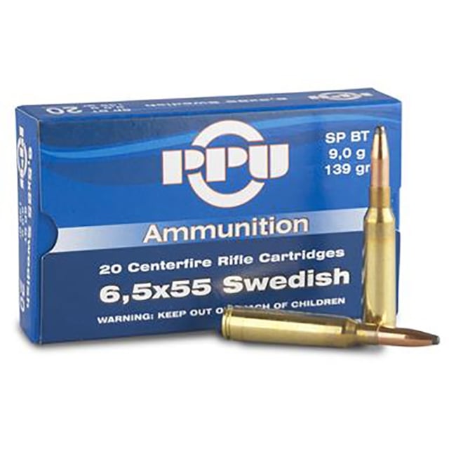 PPU 6.5X55 SWEDISH SP 139GR 20/200 - No Credit Card Fees - Low, flat rate shipping