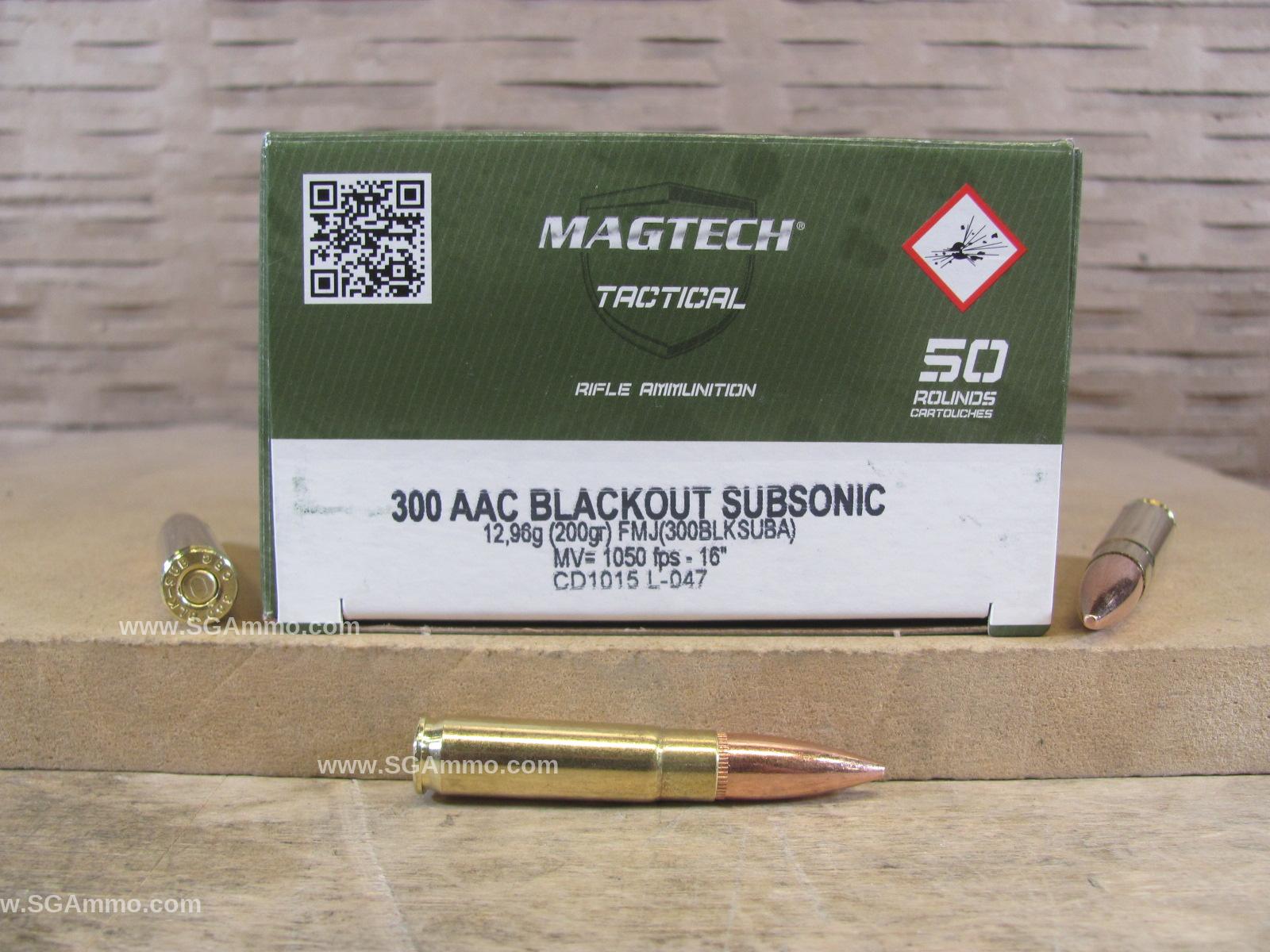 1000 Round Case – 300 AAC Blackout Subsonic 200 Grain FMJ Magtech Ammo – 300BLKSUBA