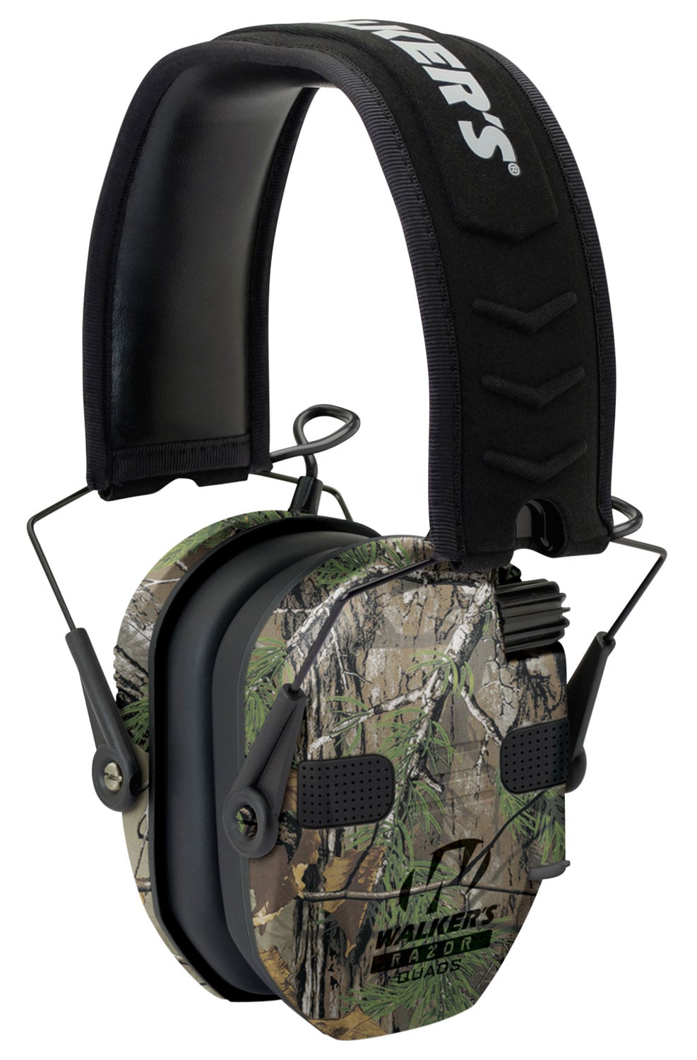Walkers Game Ear Razor Slim 23 dB Electronic Quad Muff, Realtree Xtra Camo - GWPRSEQMCMO