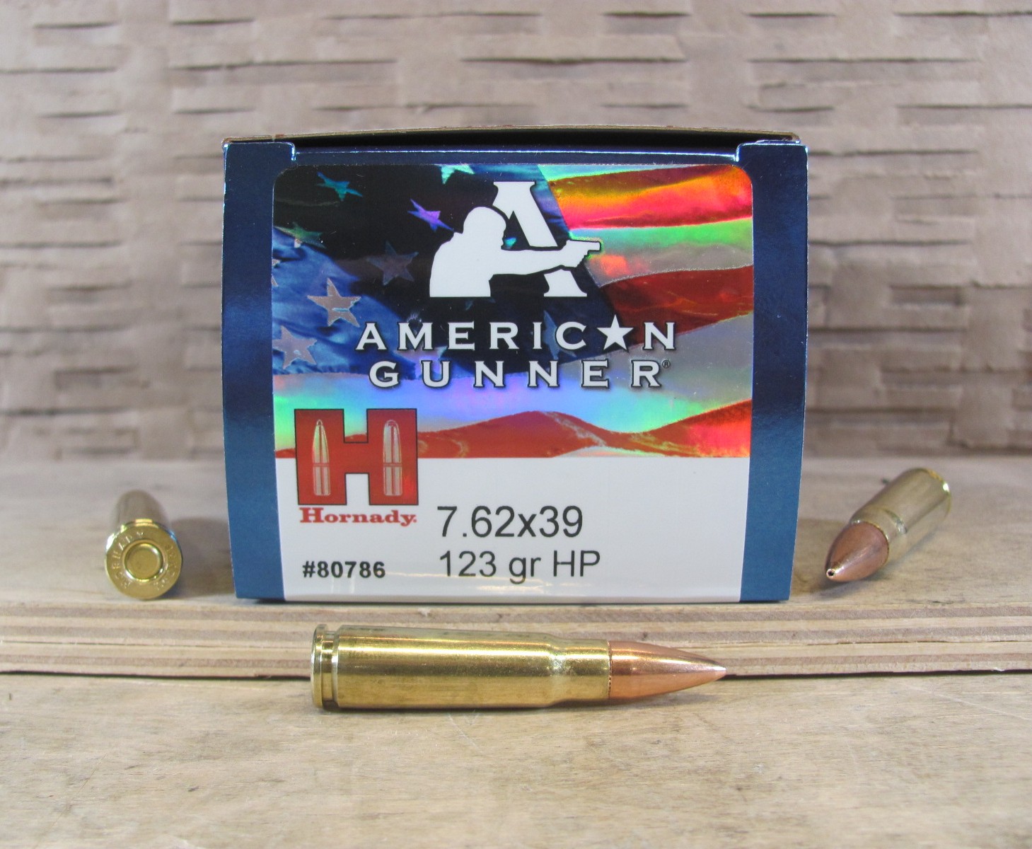 50 Round Box – 7.62×39 123 Grain Hollow Point Hornady American Gunner Ammo – 80786