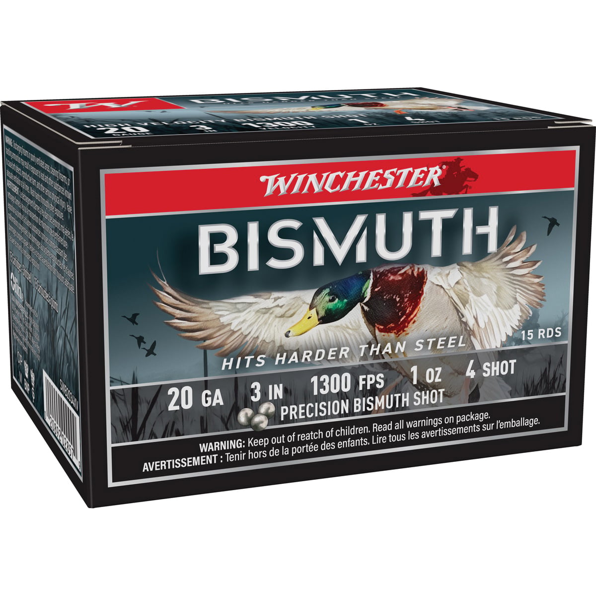 WINCHESTER BISMUTH 20GA 3″ – 1OZ #4 15RD 10BX/CS - No Credit Card Fees - Low, flat rate shipping