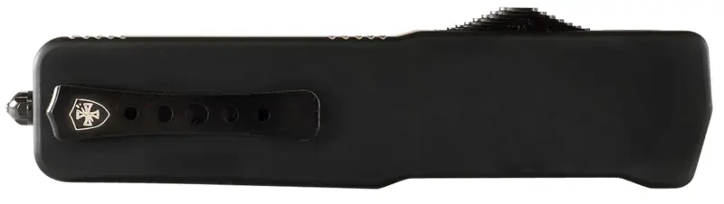 Templar Knife SABR321 Premium LW Small 3" OTF Drop Point Plain Black Oxide Stonewashed D2 Steel Blade, 4.50" Black Aluminum Handle