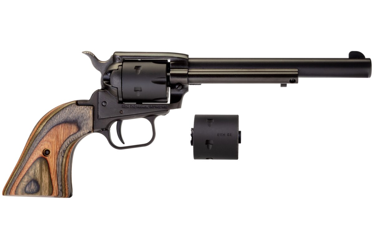 Heritage Manufacturing 22LR/22M BLK/CAMO LAM 6.5" FS 2 CYLINDERS