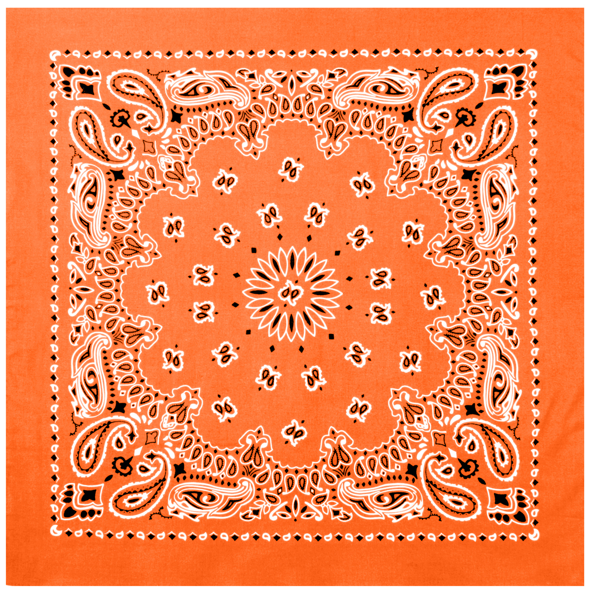 Rothco Trainmen Paisley Bandana Extra-Large - 27 X 27, Orange