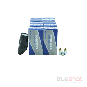 FLASHLIGHT DEAL: Black Holosun P.ID Pistol Light and 500 Rounds of Ammo - Magtech 9mm 115 Grain Steel