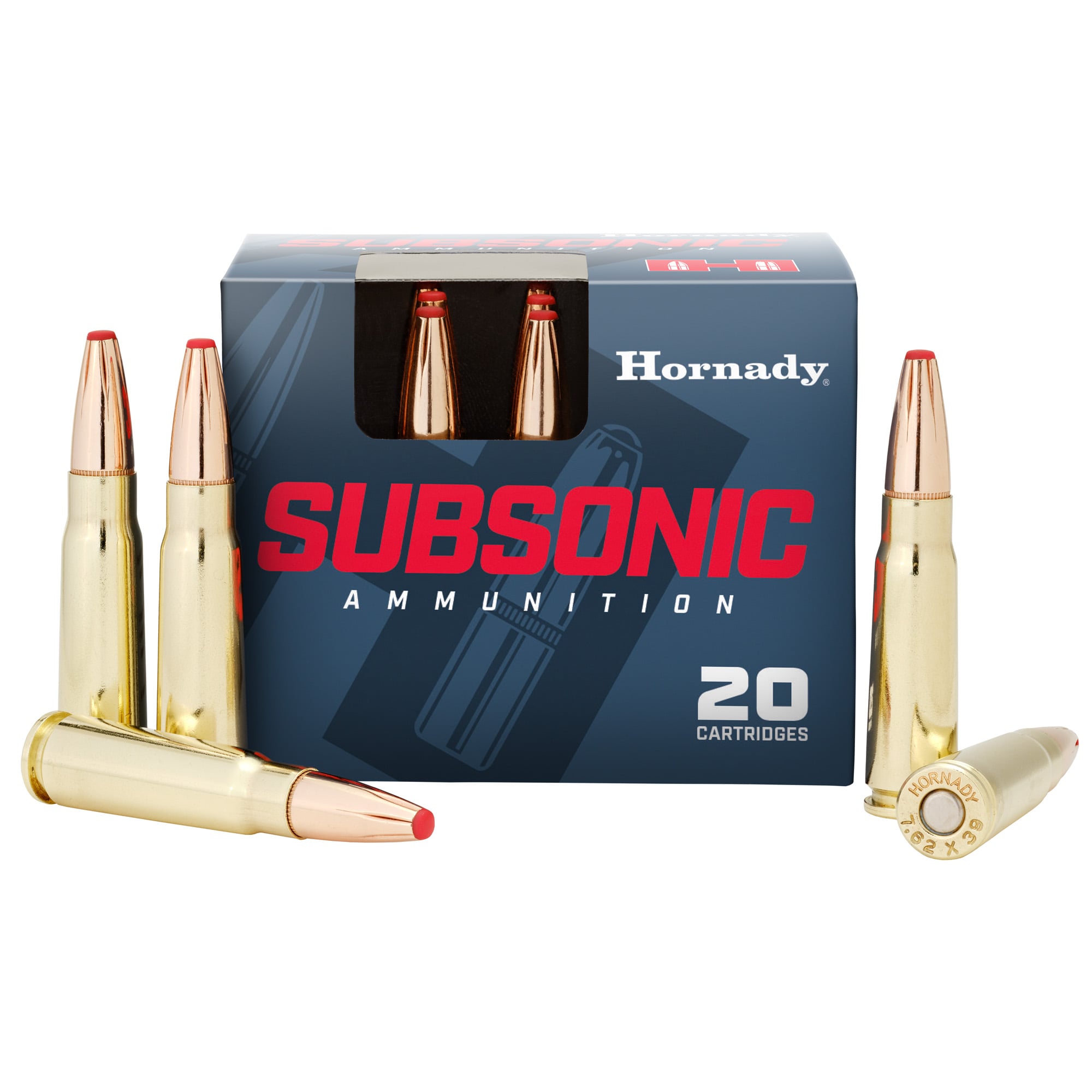 Hornady Subsonic 7.62x39mm Ammunition, 20 Rounds Sub-X 255Gr - 80787