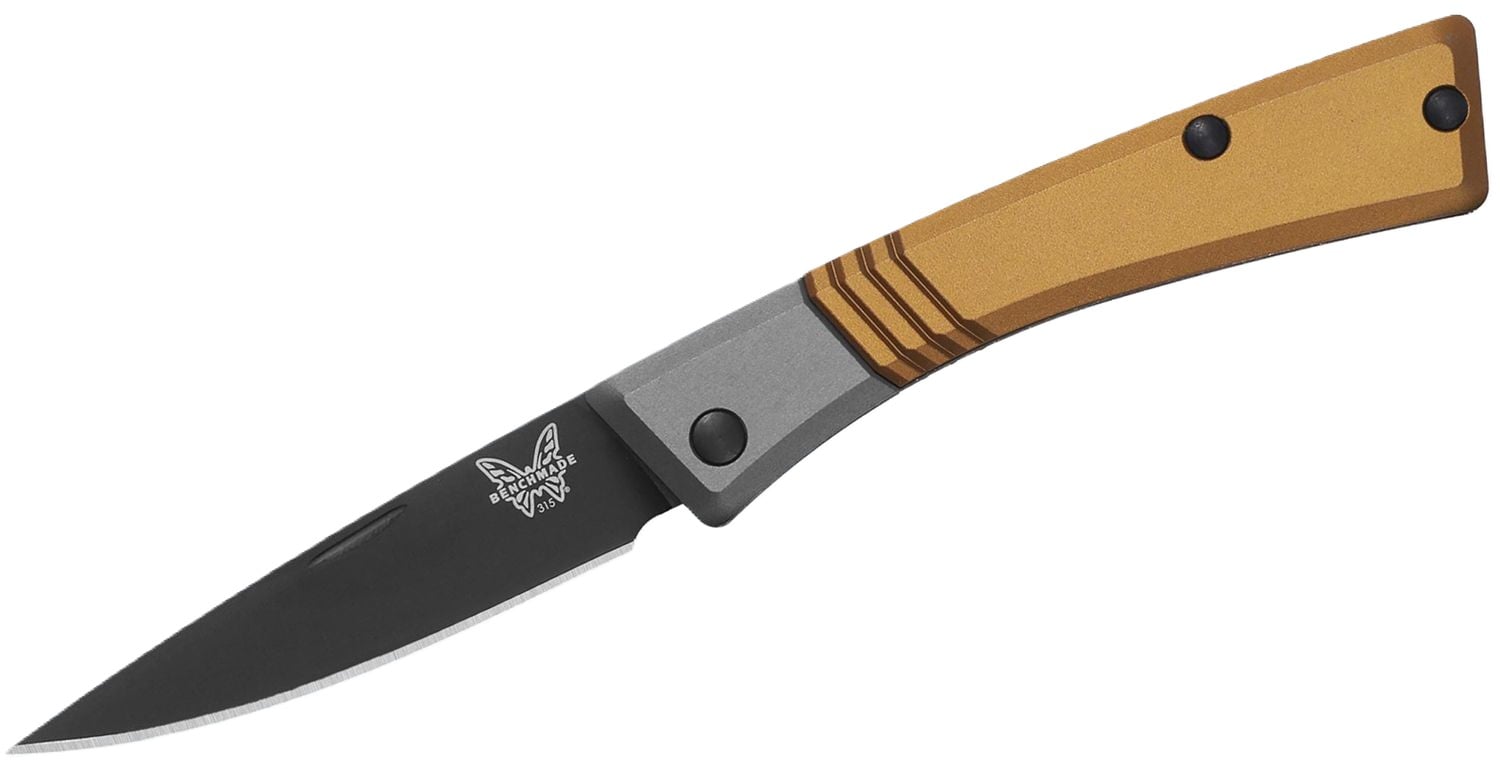 Benchmade Successor Drop Point Slip Joint Knife, Burnt Brass - 315BK-01