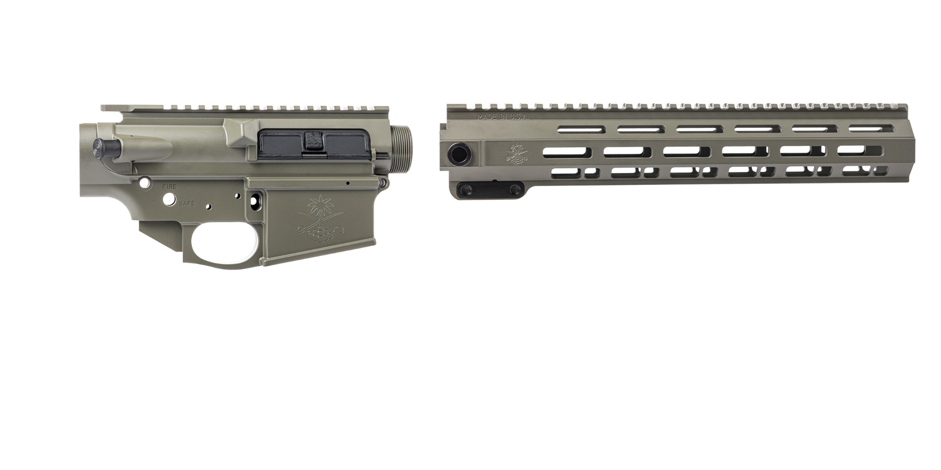 Sabre-10 Builder Set - 12.5" QDSM Rail, Moss Green