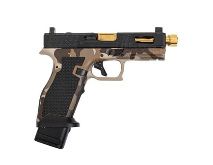 PSA Sabre Dagger Full Size - S 9mm Pistol, Tin-Threaded Barrel, W/Mag Extensions, M81 Desert Camo