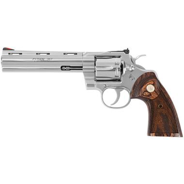 Colt Python 357 Magnum Pistol Stainless Steel Walnut grips