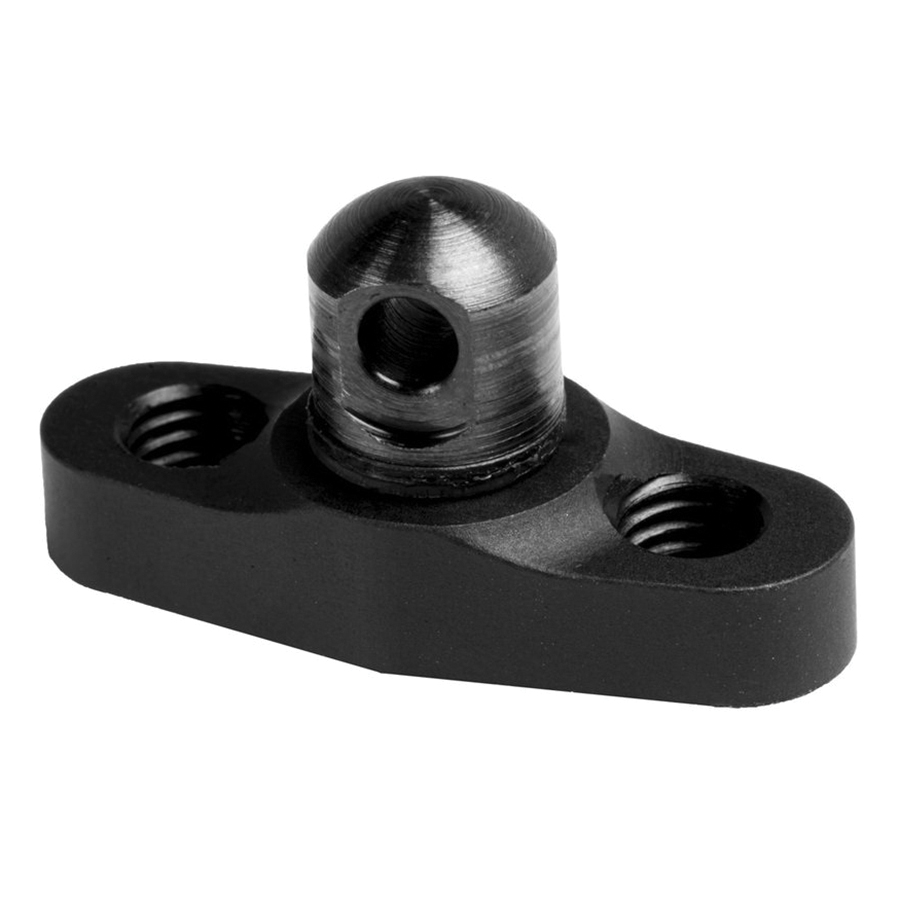 GrovTec 6061 Aluminum KeyMod Flanged Stud Mount, Hard Anodized Black - GTSW111