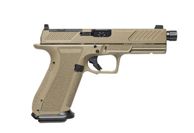 SHADOW SYSTEMS DR920 Combat 9mm 5" 17rd Optic Ready Pistol w/ Threaded Barrel & Night Sights - FDE