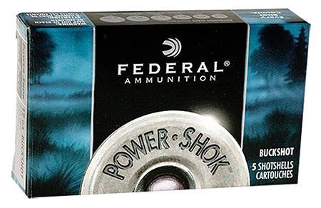 FED PWRSHK 12GA 3″ MG #4 BCK 5/250 - No Credit Card Fees - Low, flat rate shipping