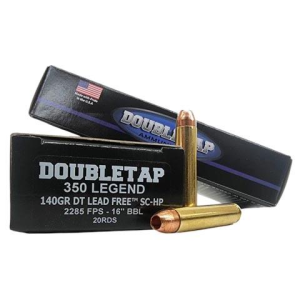 Double-Tap Double Tap DT Lead Free Rifle Ammunition 350 Legend 140gr SC-HP 2285 fps 20/ct