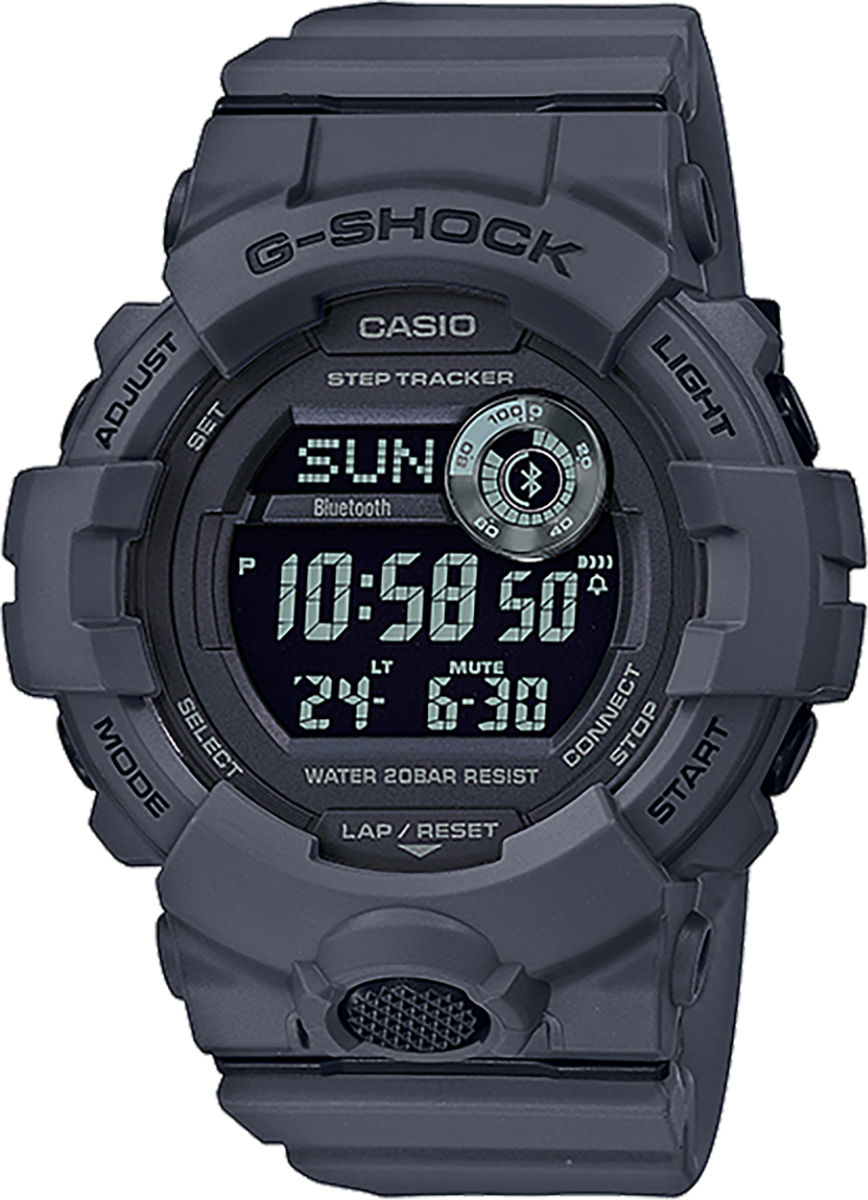 Casio G-Shock Move GBD800UC8 Digital Wrist Watch, Gray - GBD800UC8