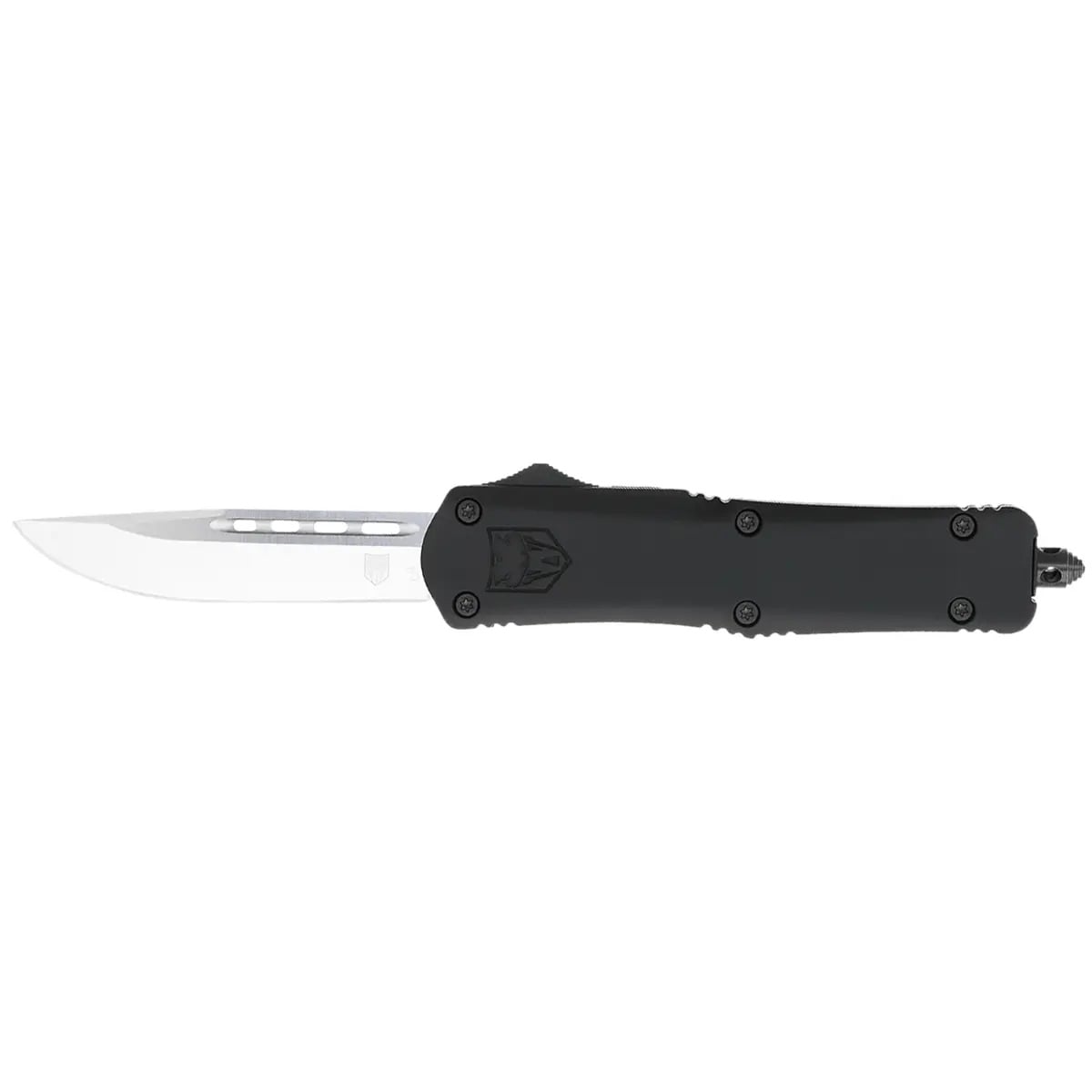 CobraTec Knives FS-3 OTF Drop Point Knife, Black - MBFS-3DNS