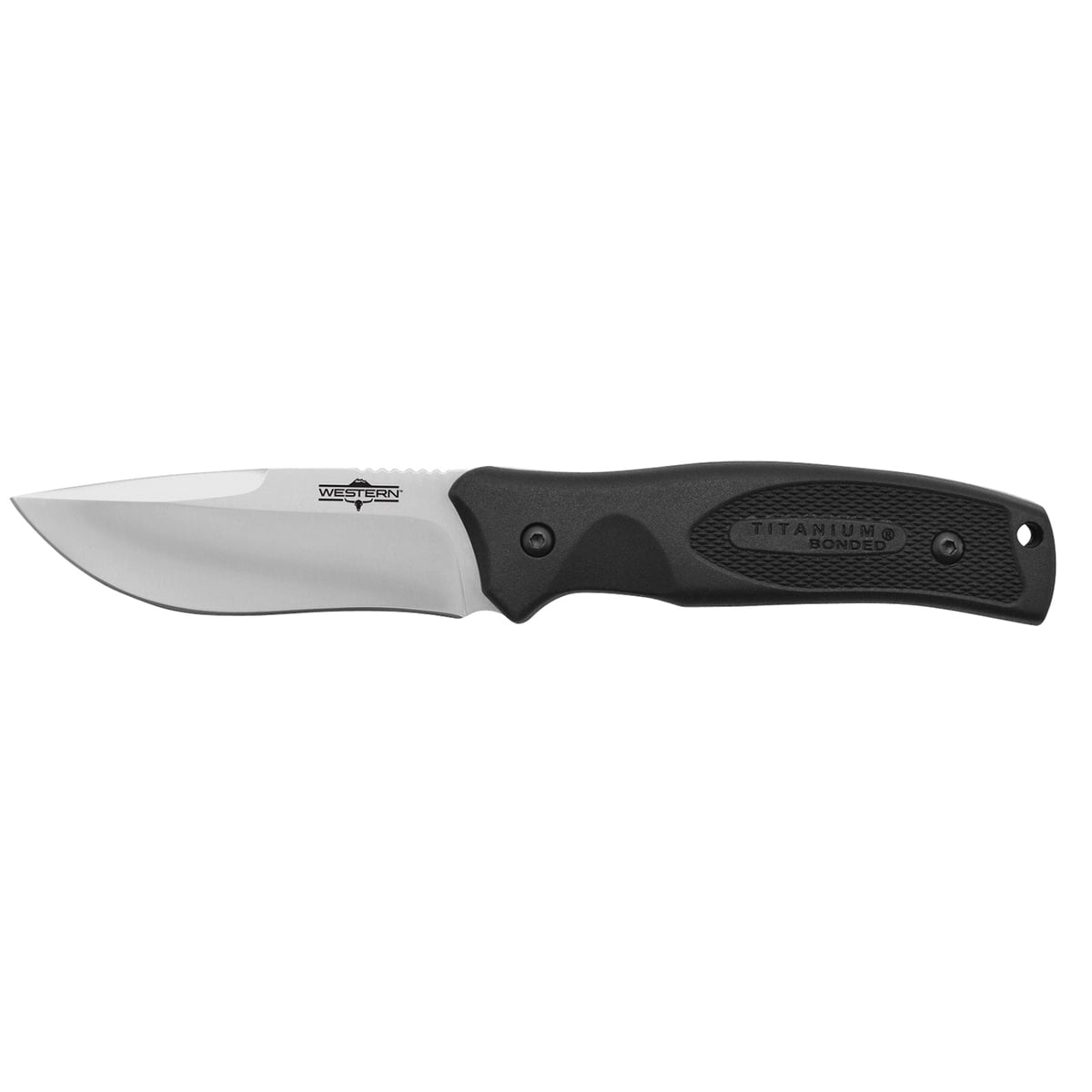 Camillus Western Black River Fixed Blade Drop Point Knife, Black - CAM-19232