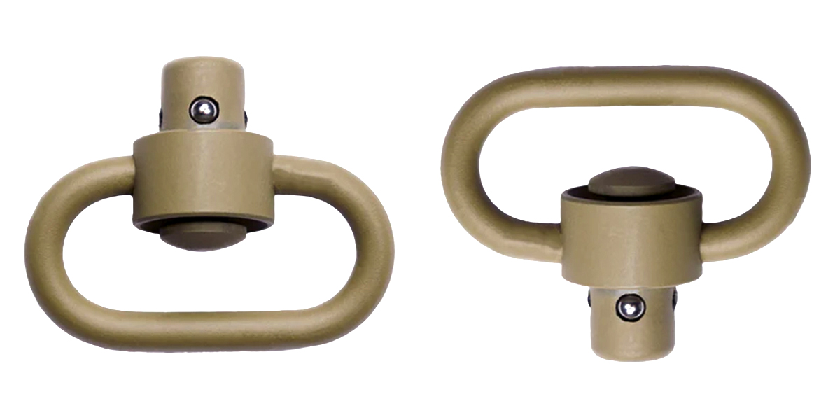 PSA Custom Heavy Duty Push Button Swivels - Desert Sand Cerakote