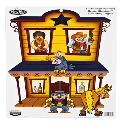 Birchwood Casey Dirty Bird 12x18 "Saloon Shootout" 8pk 35564